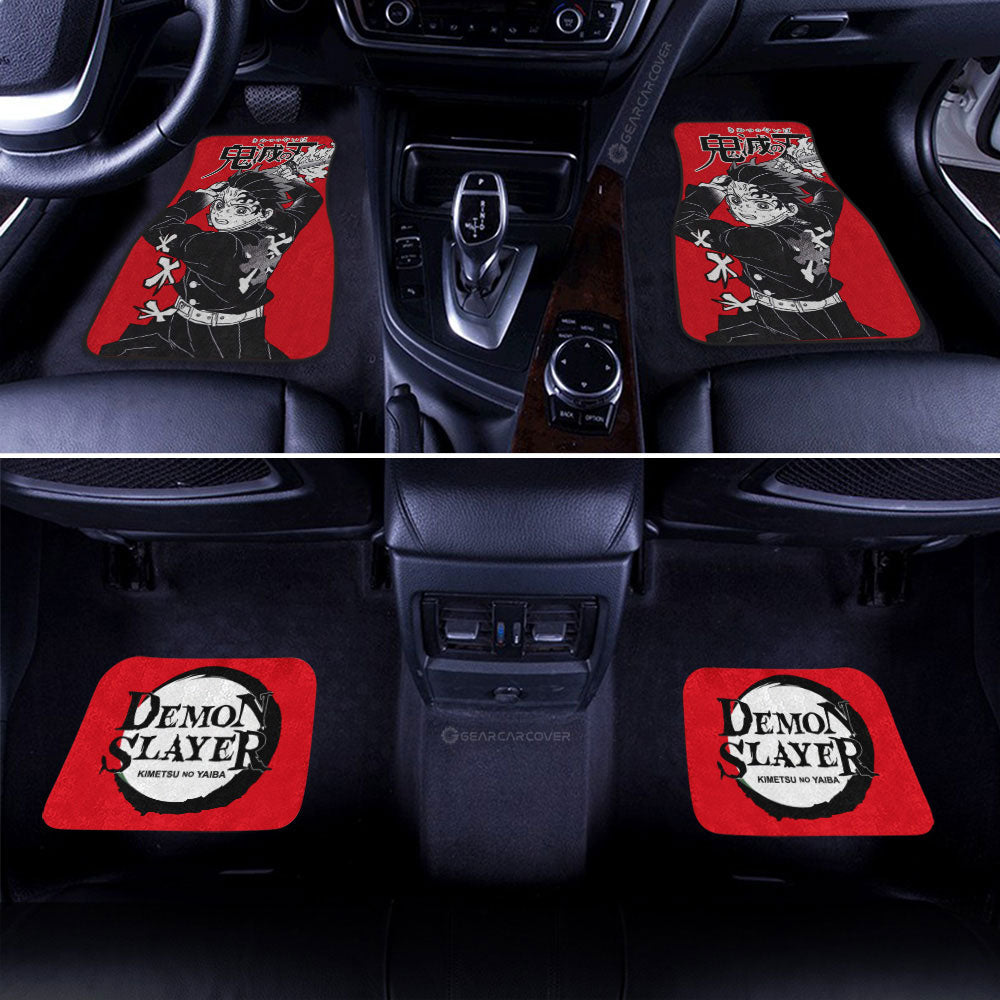 Kamado Tanjiro Car Floor Mats Custom Demon Slayer Anime Car Accessories Manga Style For Fans