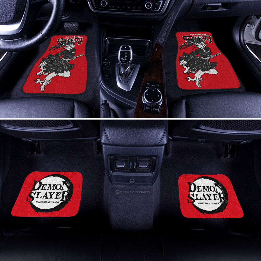 Kanao Tsuyuri Car Floor Mats Custom Demon Slayer Anime Car Accessories Manga Style For Fans