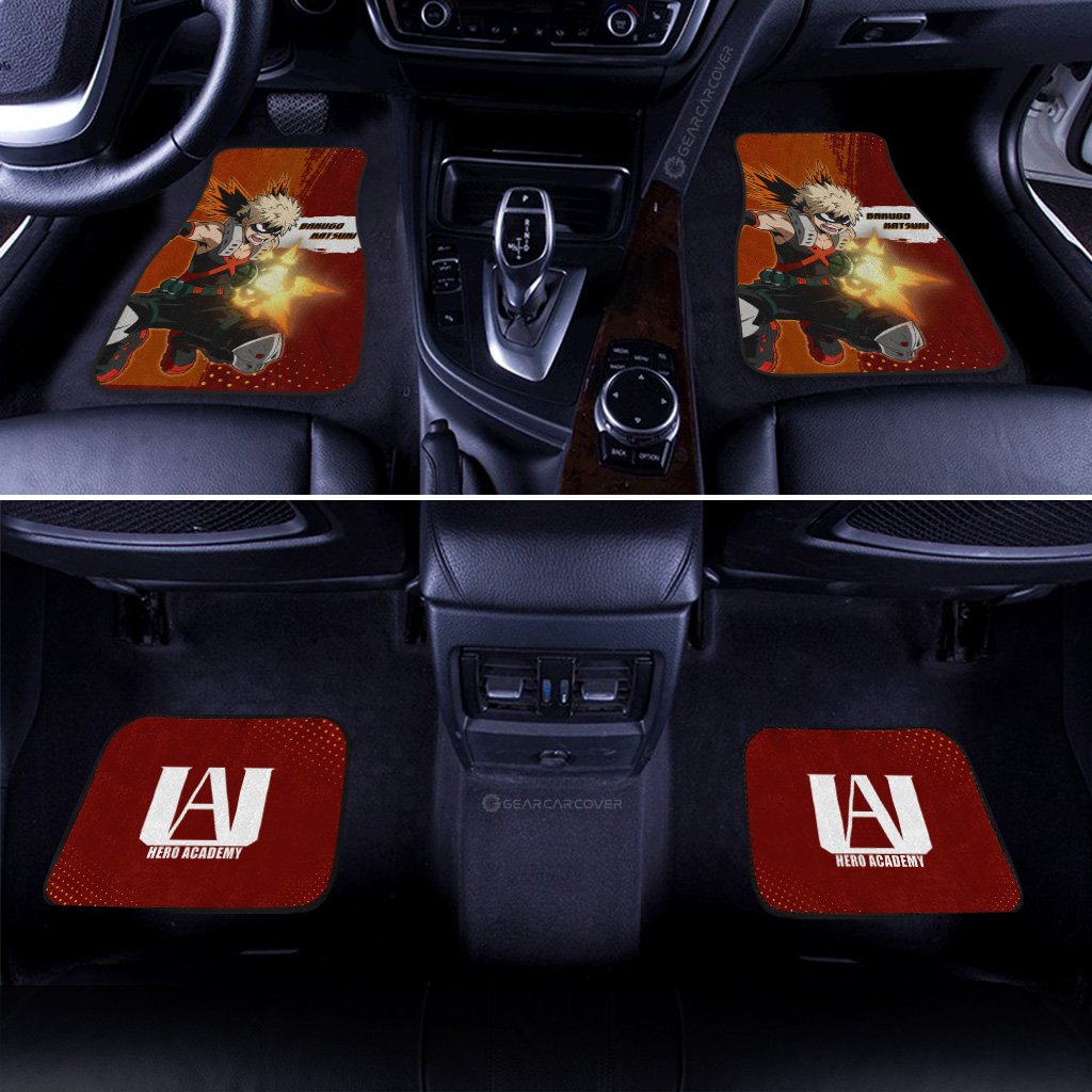 Katsuki Bakugo Car Floor Mats Custom Gifts For My Hero Academia Anime Fans