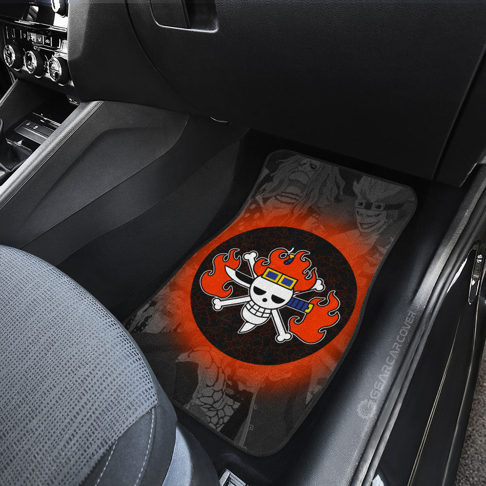 Kid Pirates Flag Car Floor Mats Custom One Piece Anime Car Accessories