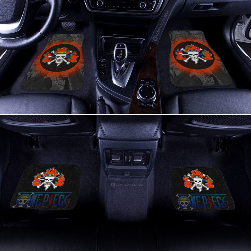 Kid Pirates Flag Car Floor Mats Custom One Piece Anime Car Accessories