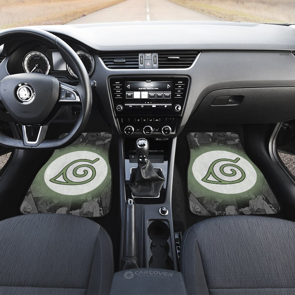 Konohagakure Car Floor Mats Custom Anime Naruto Konoha Car Accessories