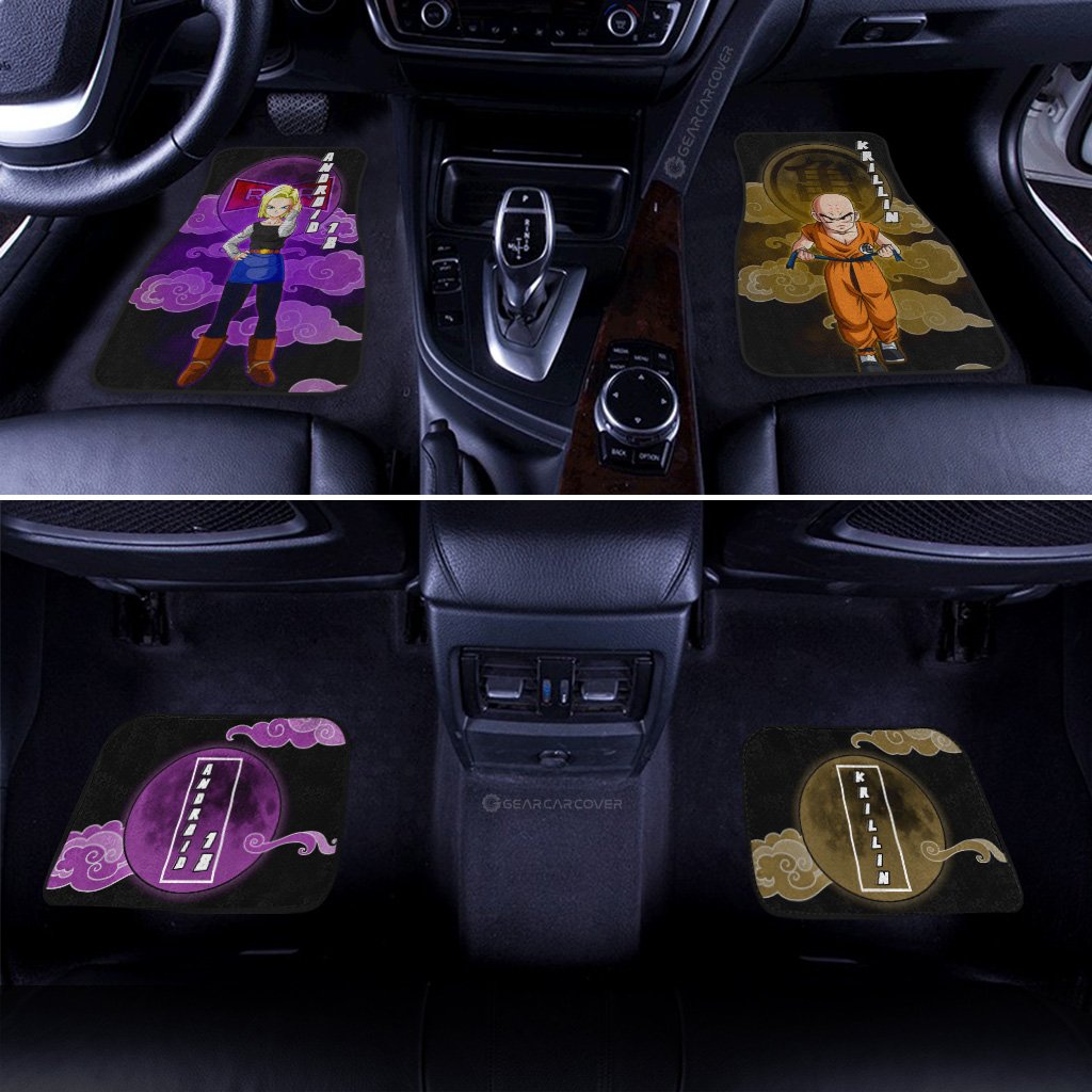 Krillin And Android 18 Car Floor Mats Custom Dragon Ball Anime Car Accessories