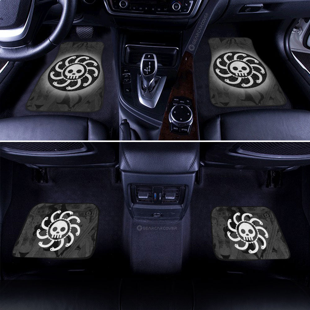 Kuja Pirates Flag Car Floor Mats Custom One Piece Anime Car Accessories