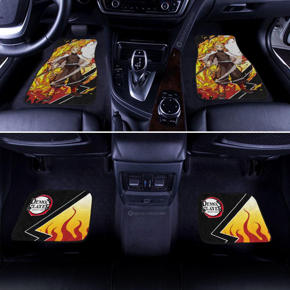 Kyoujurou Rengoku Car Floor Mats Custom Demon Slayer Anime Car Accessories