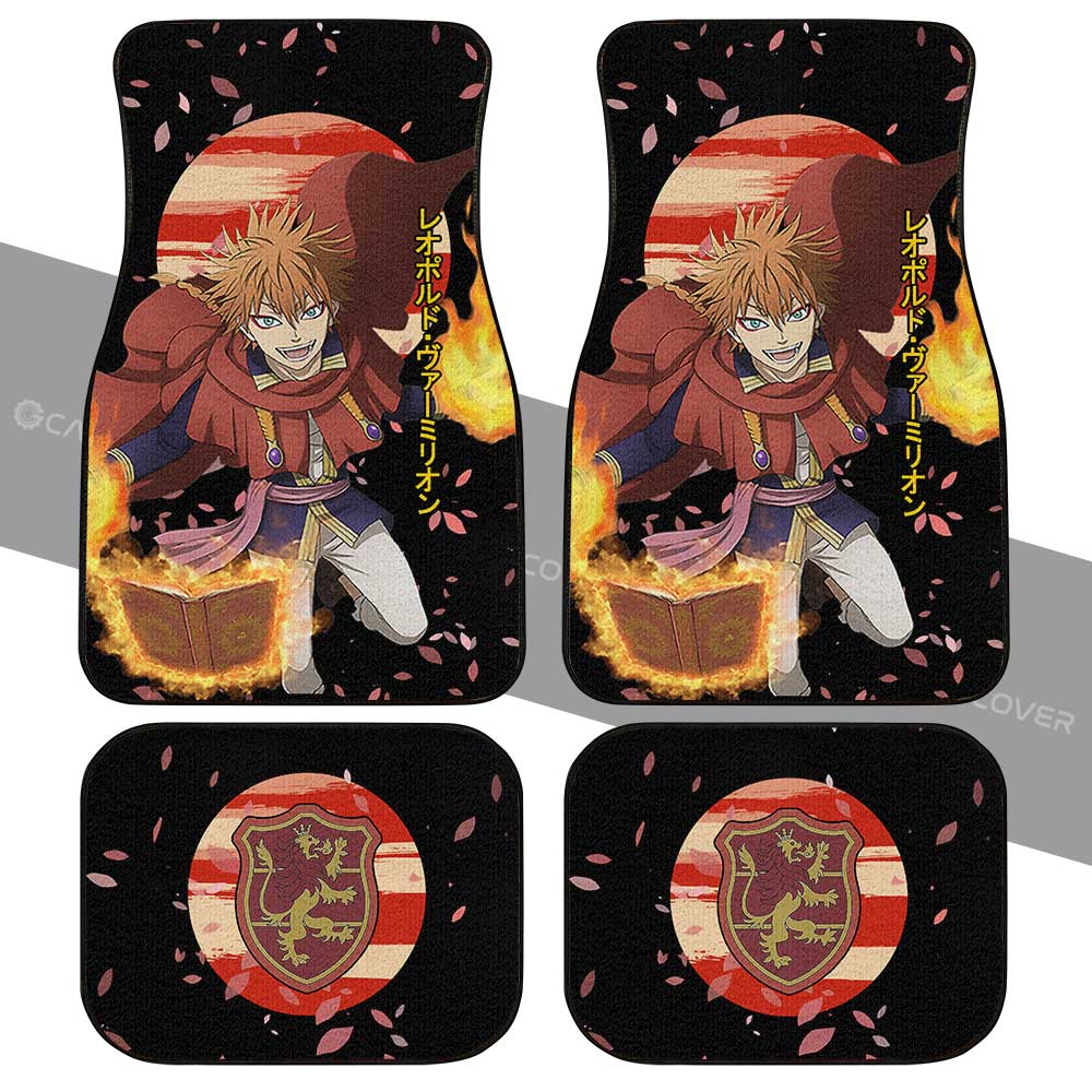 Leopold Vermillion Car Floor Mats Custom Anime Black Clover Car Accessories