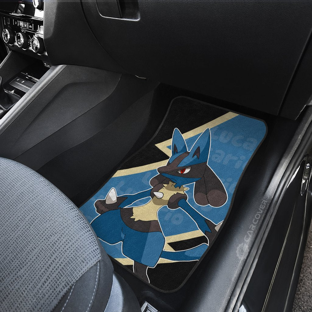 Lucario Car Floor Mats Custom Anime Pokemon Car Interior Accessories