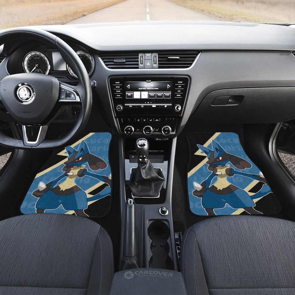 Lucario Car Floor Mats Custom Anime Pokemon Car Interior Accessories