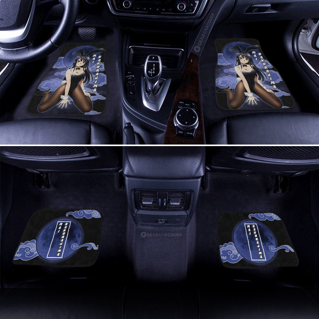 Mai Sakurajima Car Floor Mats Custom Bunny Girl Senpai Anime Car Accessories For Anime Fans