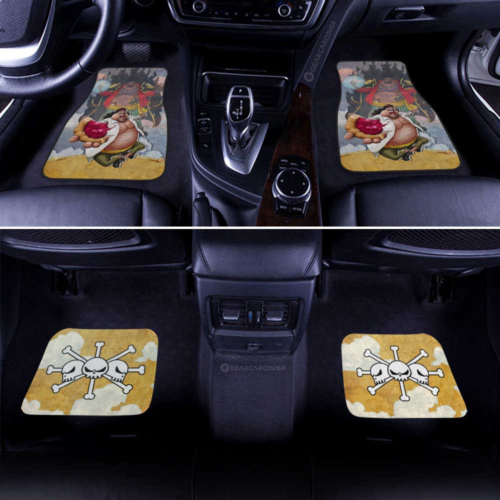 Marshall D. Teach Car Floor Mats Custom One Piece Map Car Accessories Gifts For Anime Fans