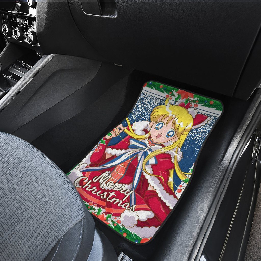 Merry Christmas Sailor Venus Car Floor Mats Custom Anime Sailor Moon Car Accessories