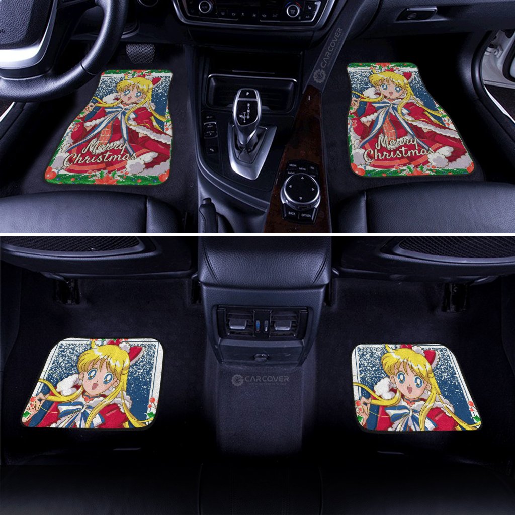 Merry Christmas Sailor Venus Car Floor Mats Custom Anime Sailor Moon Car Accessories