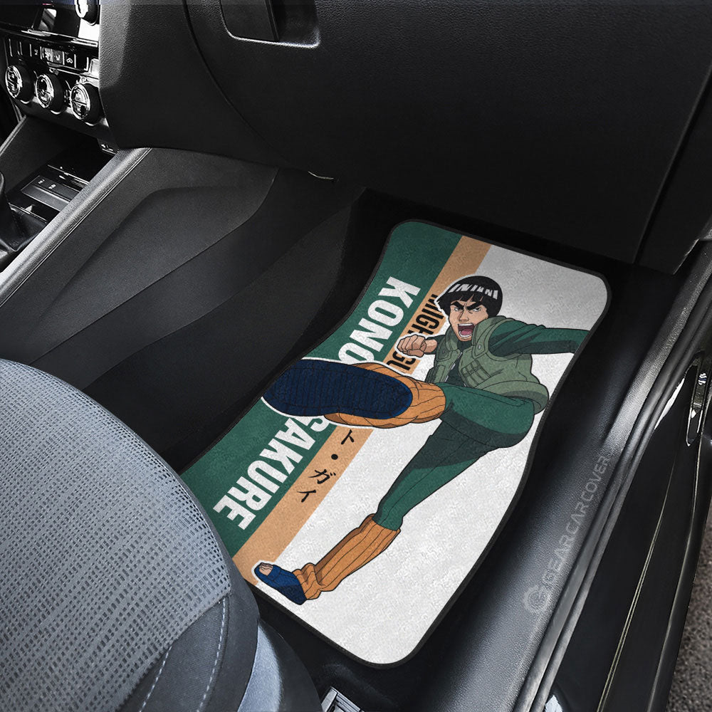 Might Guy Car Floor Mats Custom Naruto Anime Car Accessories Gifts Idea For Fans