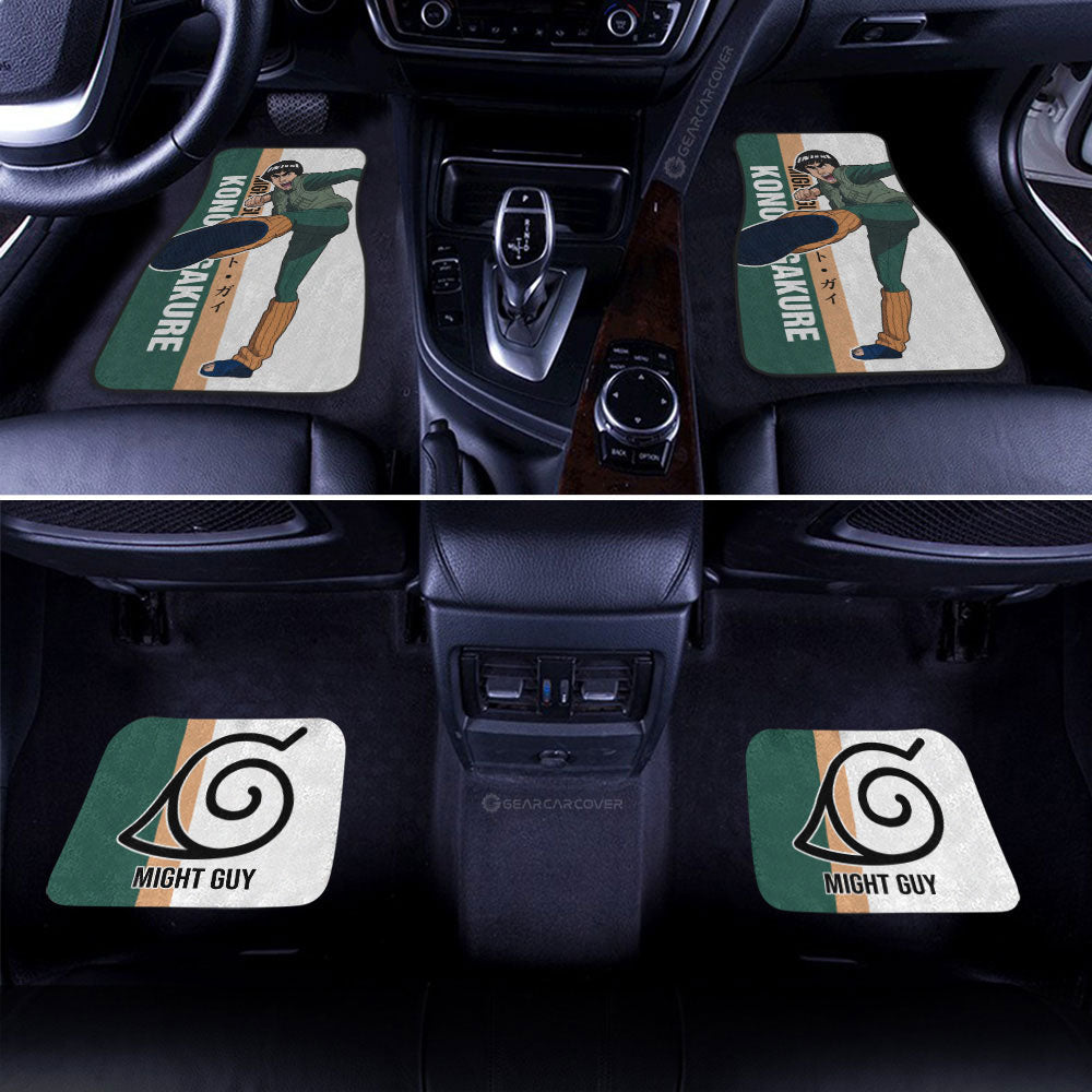 Might Guy Car Floor Mats Custom Naruto Anime Car Accessories Gifts Idea For Fans
