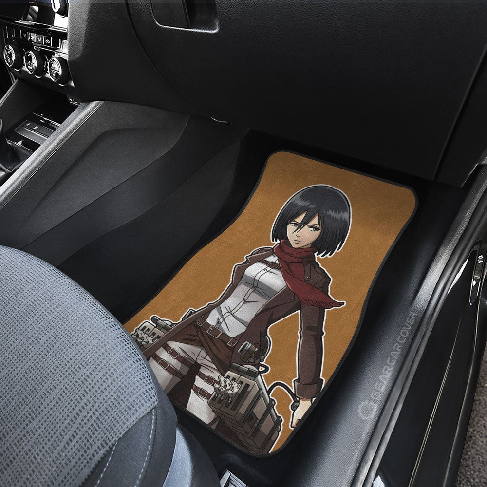 Mikasa Ackerman Car Floor Mats Custom Main Hero Attack On Titan Anime Car Accessories