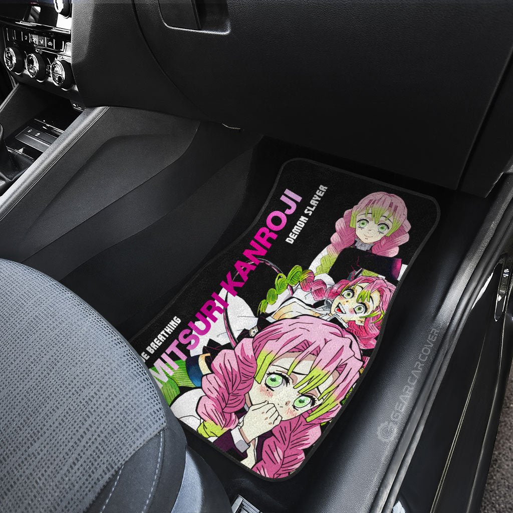 Mitsuri Kanroji Car Floor Mats Custom Demon Slayer Anime Gifts Idea For Fans