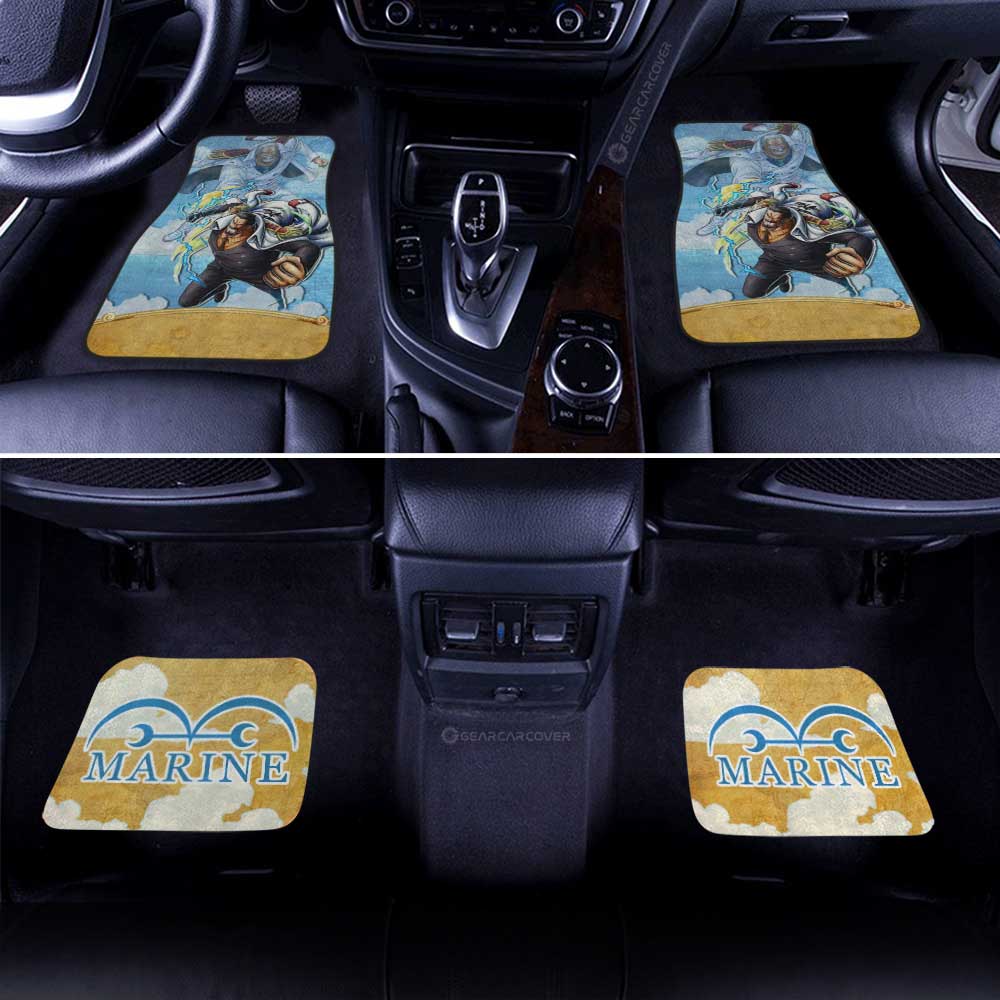 Monkey D. Garp Car Floor Mats Custom One Piece Map Anime Car Accessories