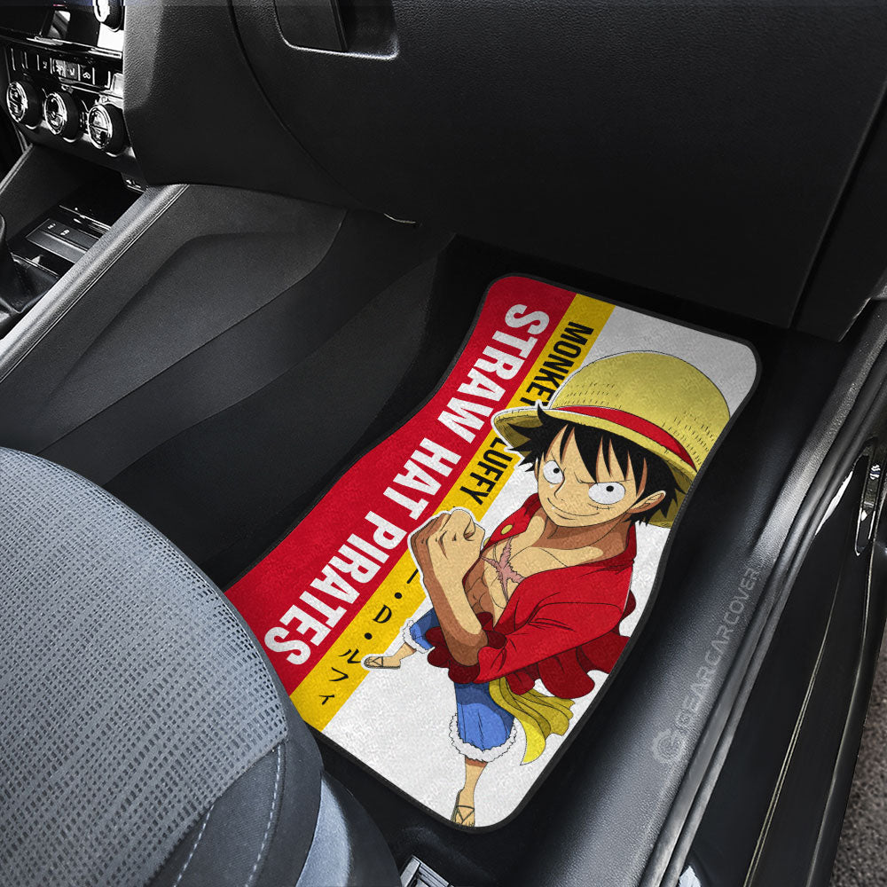 Monkey D. Luffy Car Floor Mats Custom One Piece Car Accessories Gifts For Anime Fans