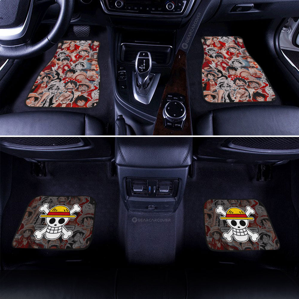 Monkey D. Luffy Funny Car Floor Mats Custom Anime Car Accessories For One Piece Fans