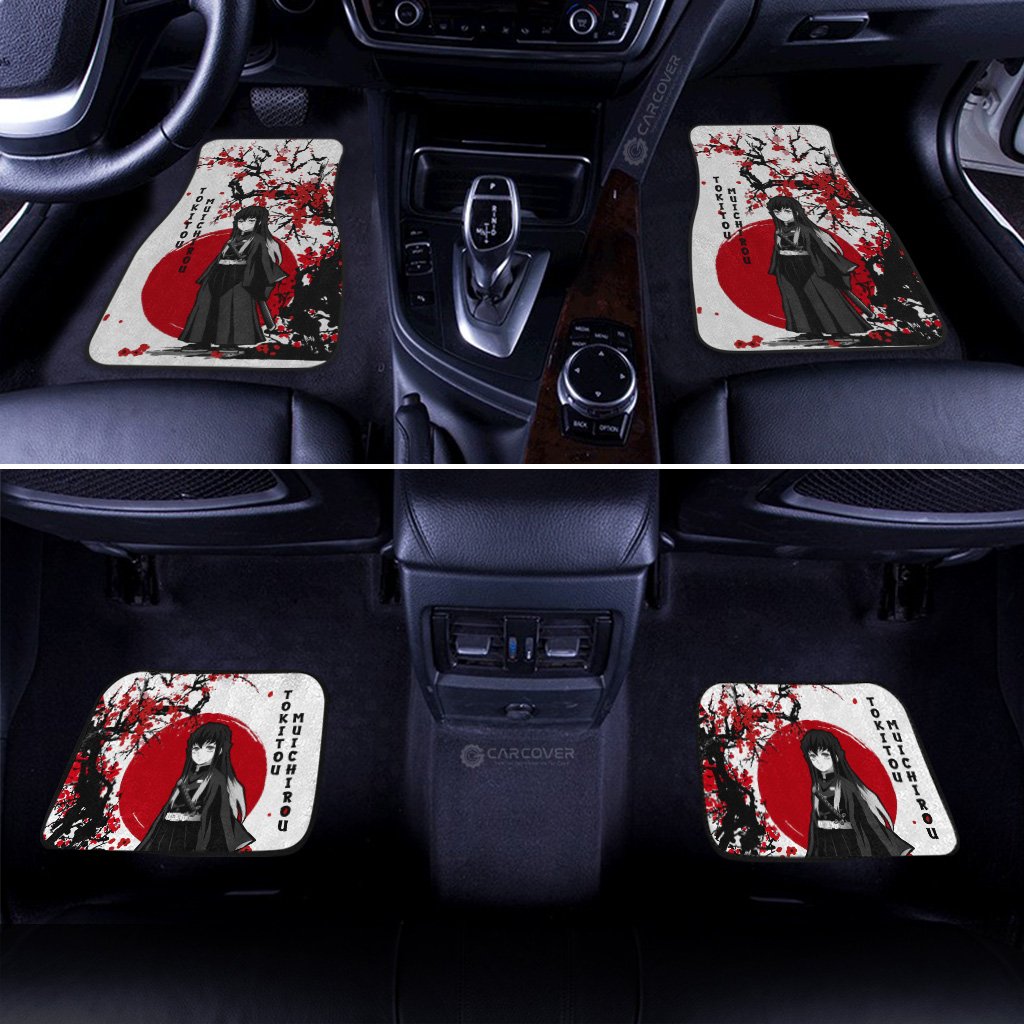 Muichiro Car Floor Mats Custom Japan Style Anime Demon Slayer Car Interior Accessories