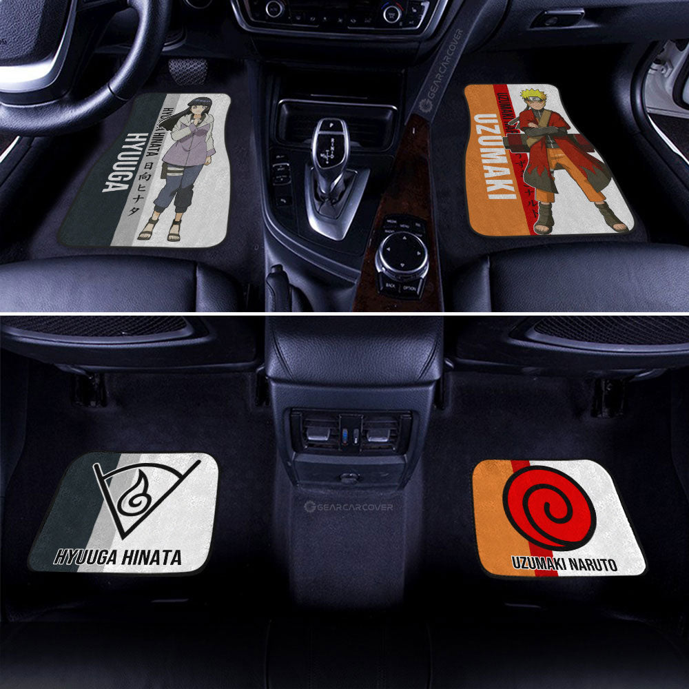 Naruto And Hinata Car Floor Mats Custom Naruto Anime Car Accessories For Fans