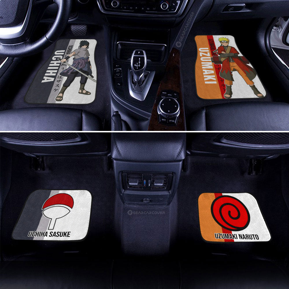 Naruto And Sasuke Car Floor Mats Custom Naruto Anime Car Accessories For Fans
