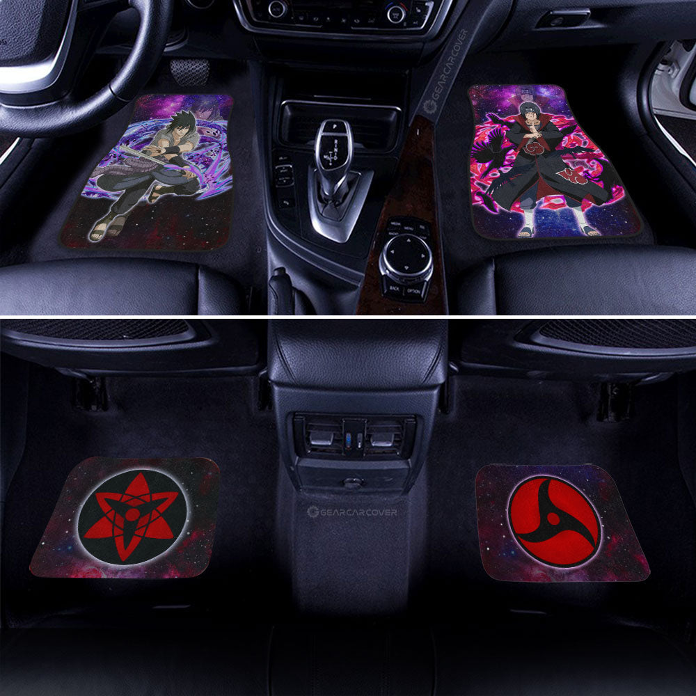 Naruto Anime Car Floor Mats Custom Sasuke And Itachi Galaxy Style Car Accessories