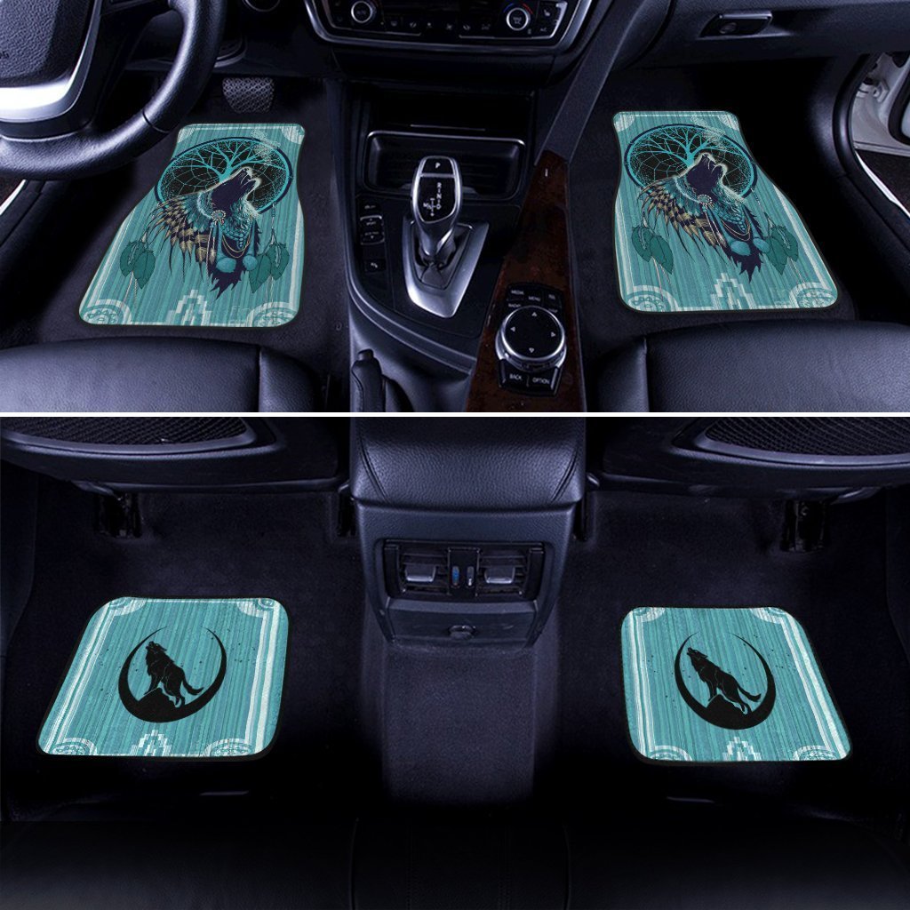Native American Wolf Dream Catcher Car Floor Mats