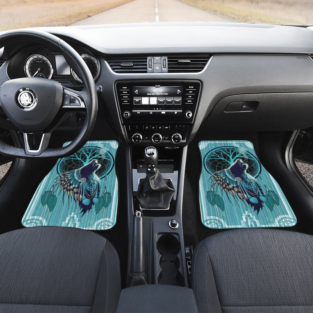 Native American Wolf Dream Catcher Car Floor Mats