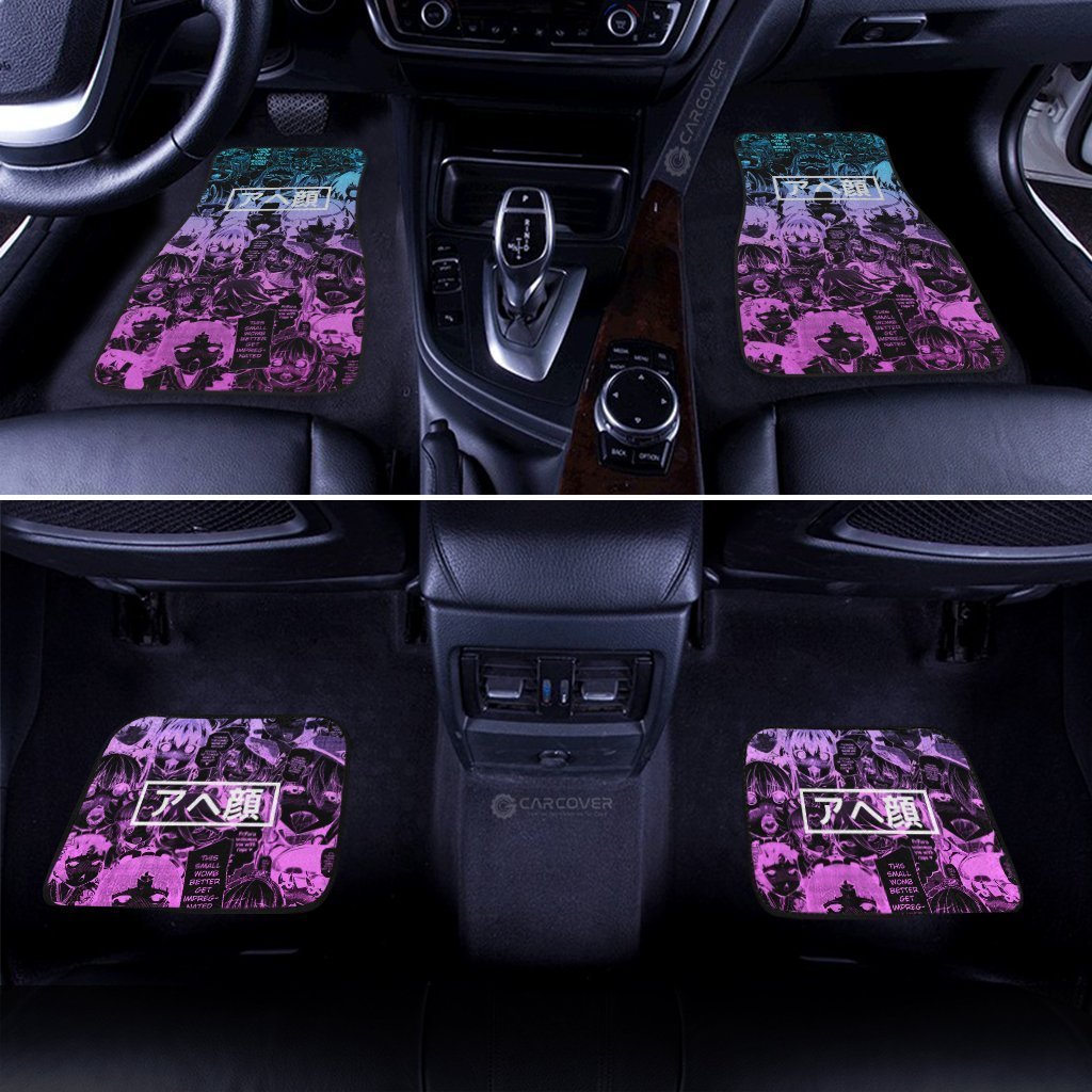 Negative Ahegao Car Floor Mats Custom Car Interior Accessories