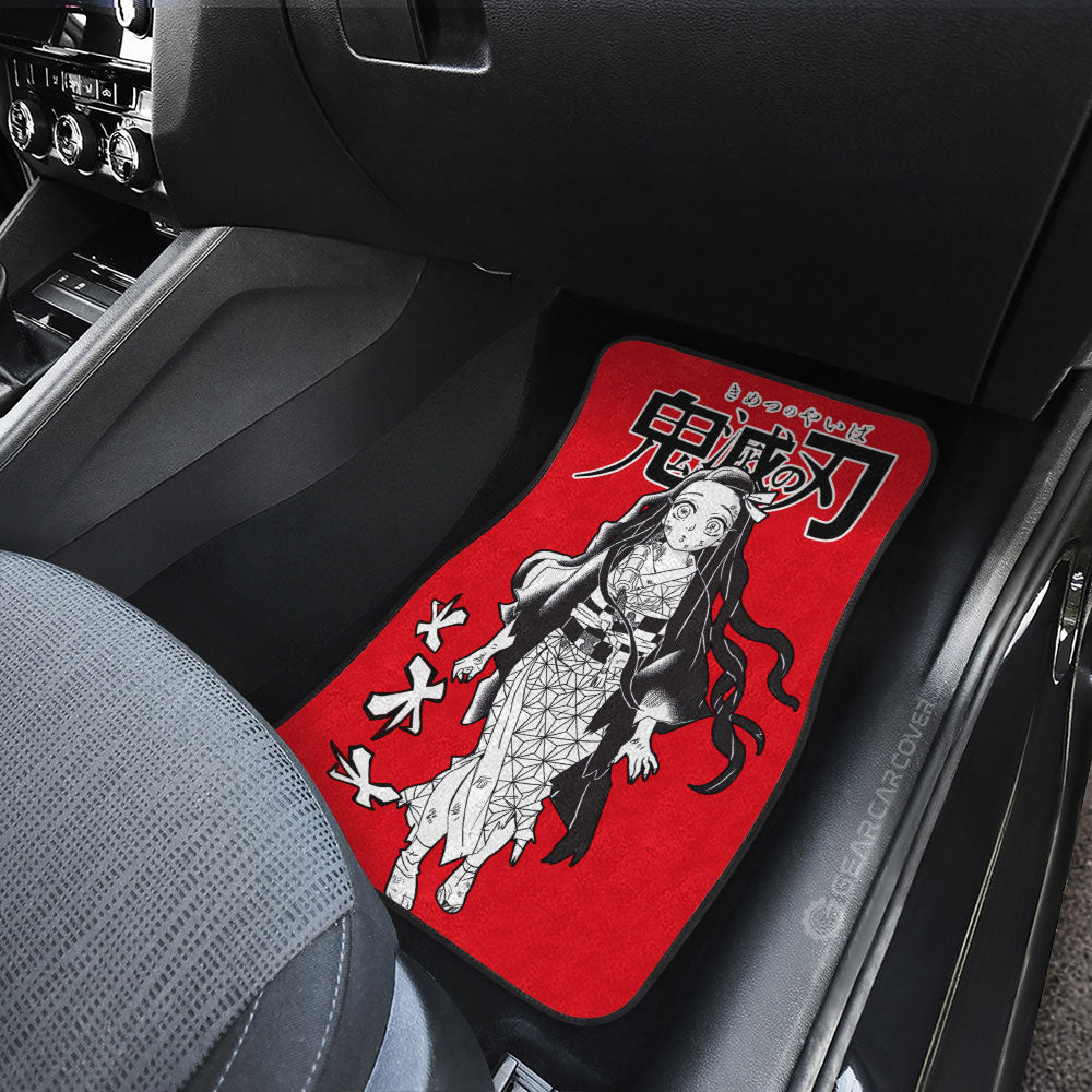 Nezuko Kamado Car Floor Mats Custom Demon Slayer Anime Car Accessories Manga Style For Fans