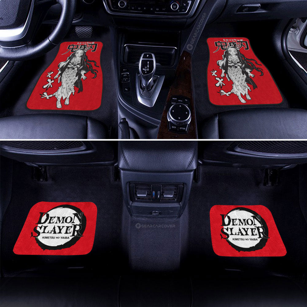Nezuko Kamado Car Floor Mats Custom Demon Slayer Anime Car Accessories Manga Style For Fans