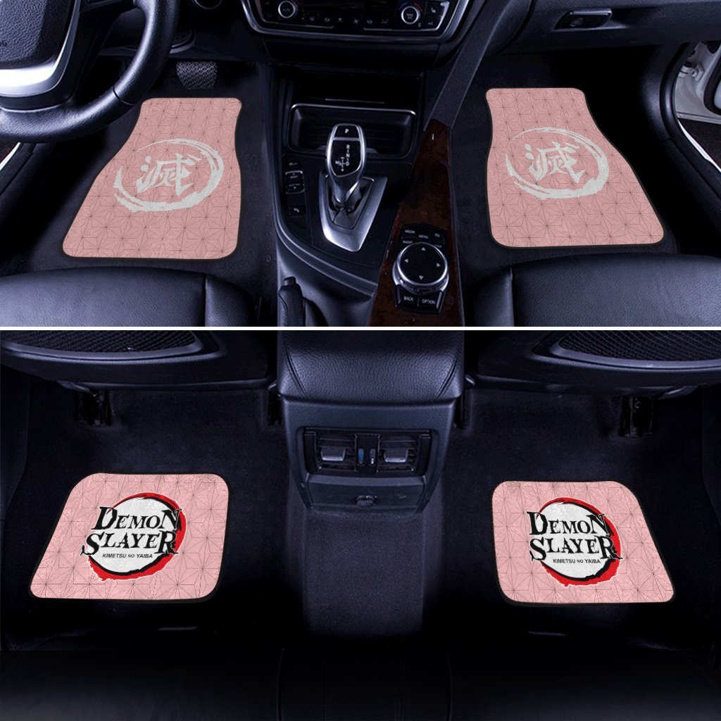Nezuko Uniform Car Floor Mats Custom Demon Slayer Anime Car Accessories
