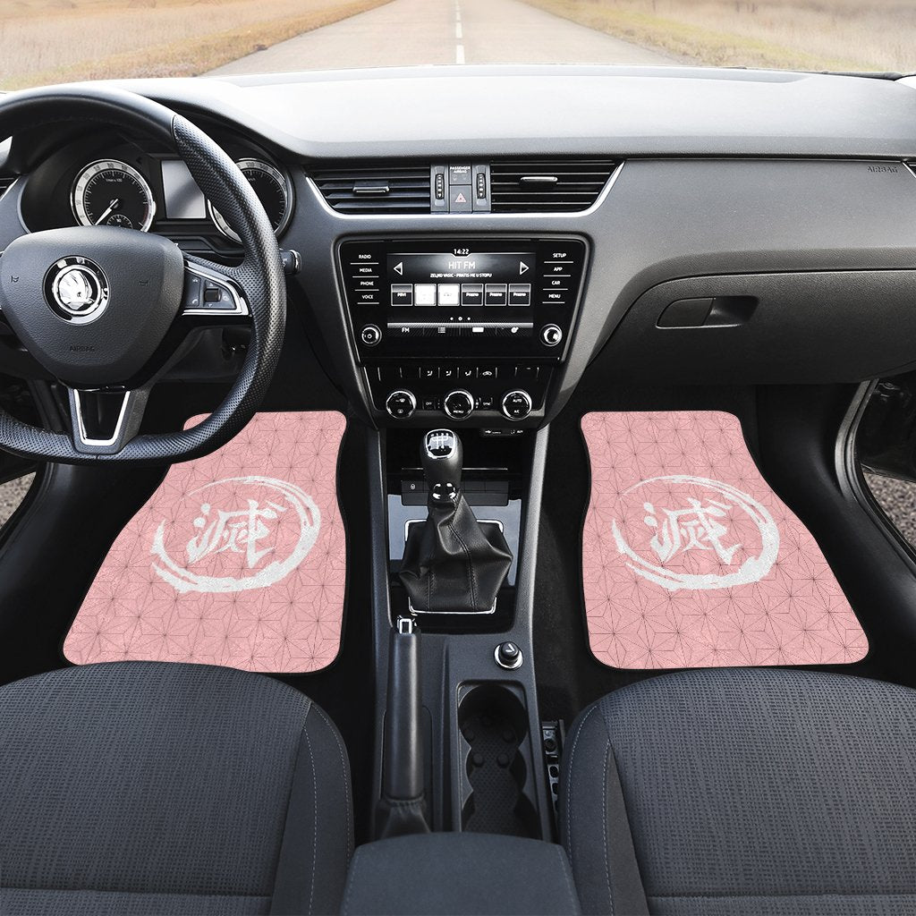 Nezuko Uniform Car Floor Mats Custom Demon Slayer Anime Car Accessories