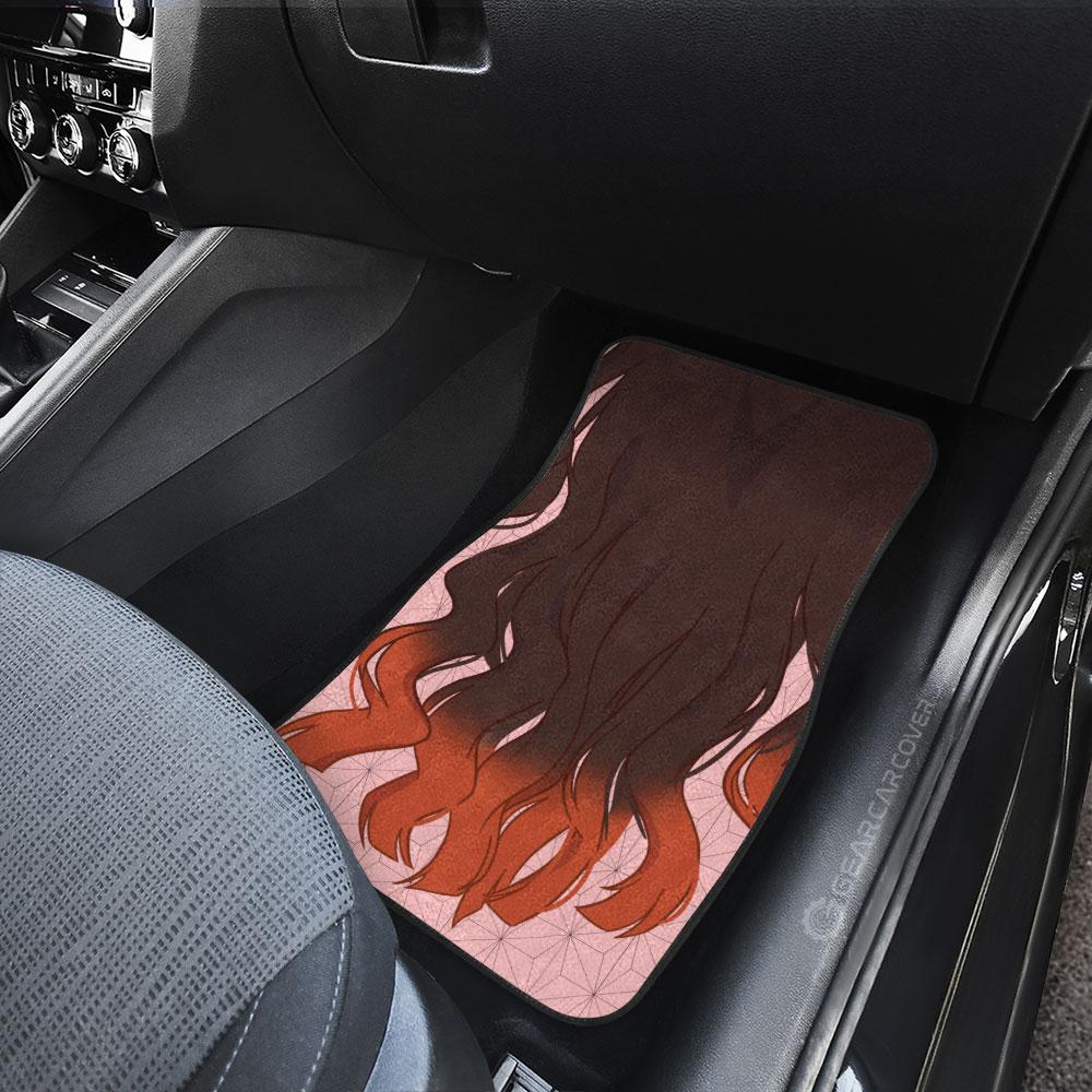 Nezuko Uniform Car Floor Mats Custom Hairstyle Demon Slayer Anime Car Interior Accessories