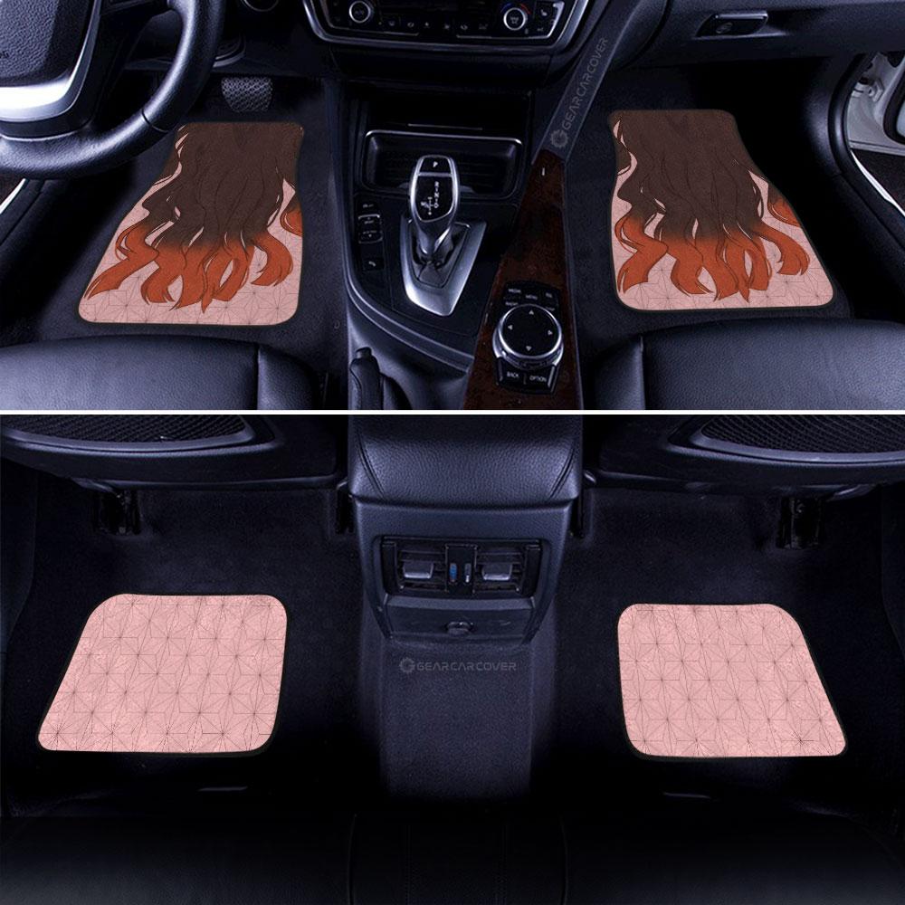 Nezuko Uniform Car Floor Mats Custom Hairstyle Demon Slayer Anime Car Interior Accessories