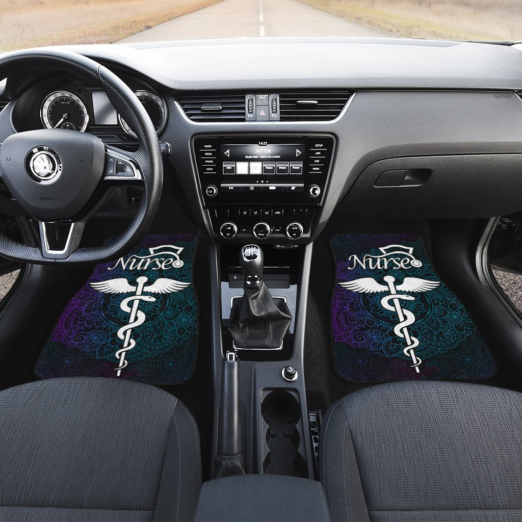 Nurse Car Floor Mats Custom Mandala Car Accessories Gifts Idea