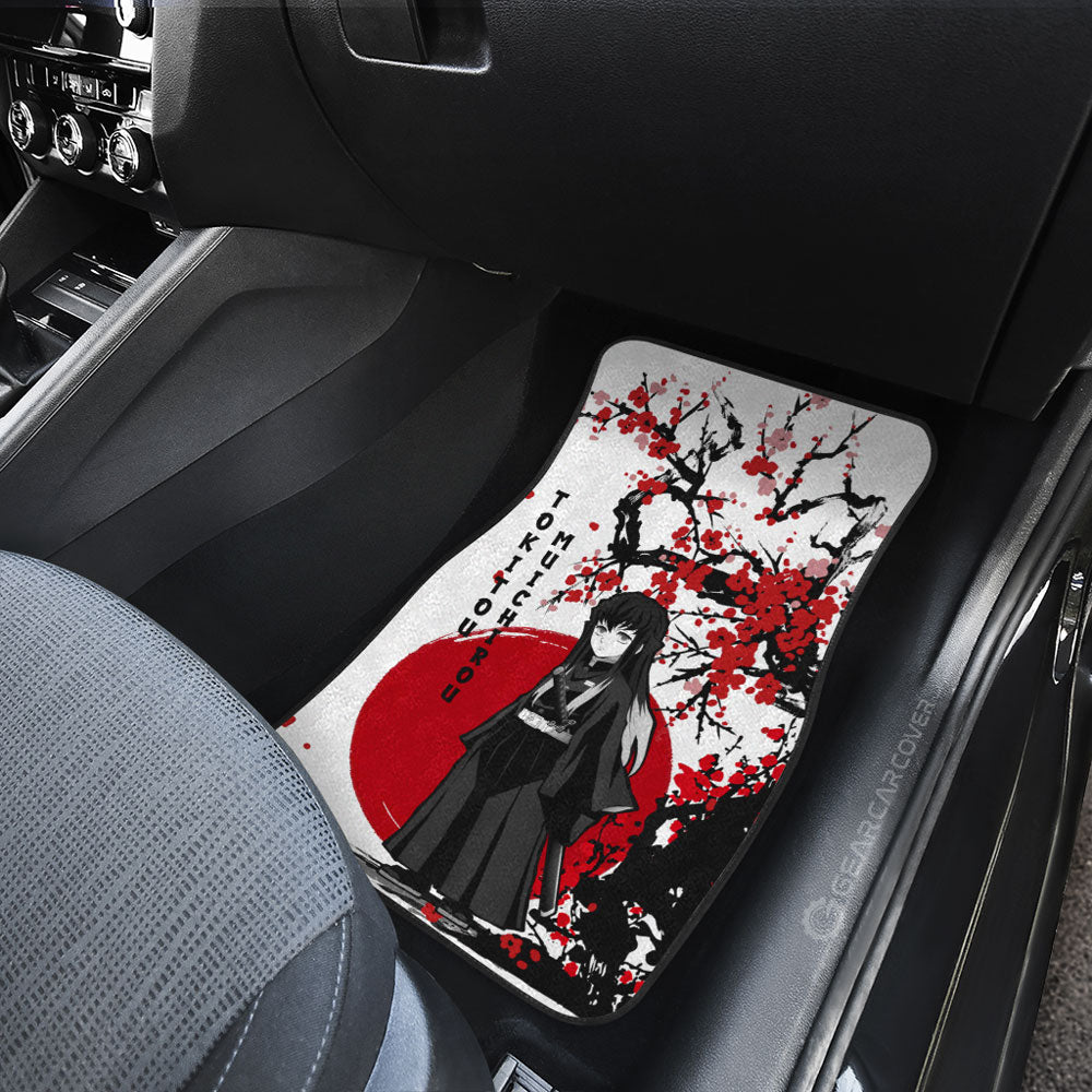 Obanai And Muichiro Car Floor Mats Custom Japan Style Demon Slayer Gifts For Fans