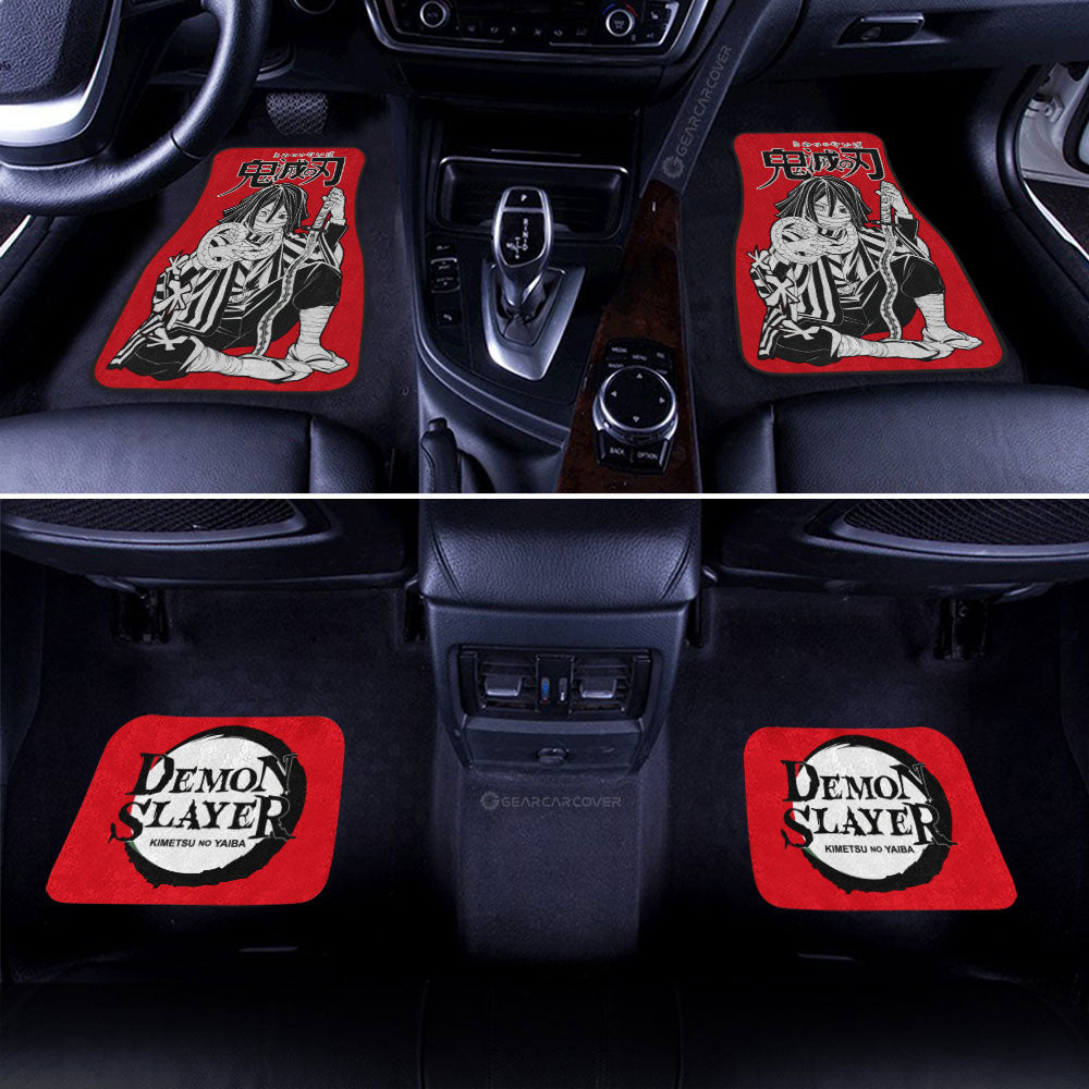 Obanai Iguro Car Floor Mats Custom Demon Slayer Anime Car Accessories Manga Style For Fans