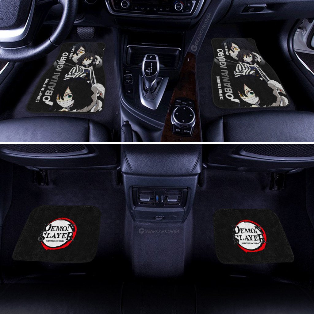 Obanai Iguro Car Floor Mats Custom Demon Slayer Anime Gifts Idea For Fans