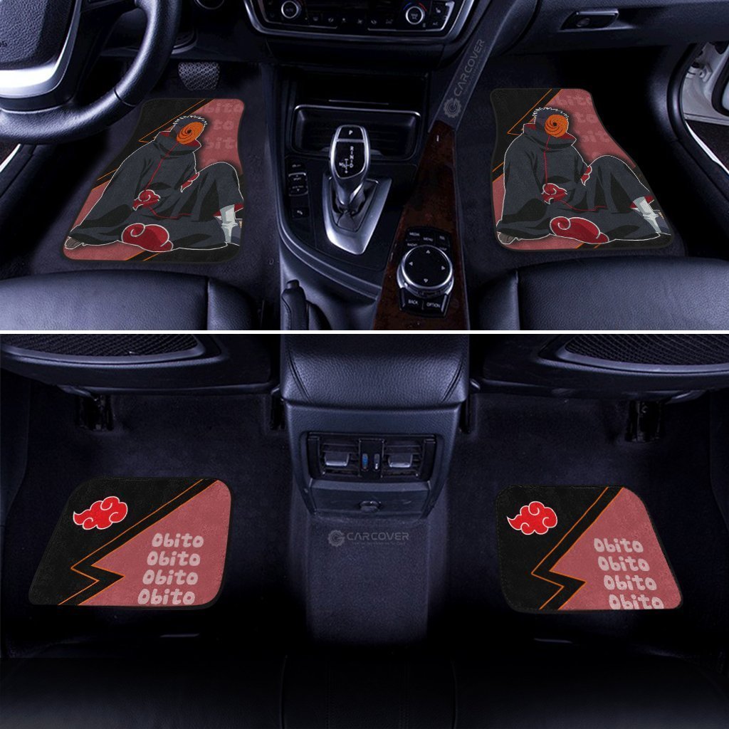 Obito Akatsuki Car Floor Mats Custom Naruto Anime Custom Car Accessories