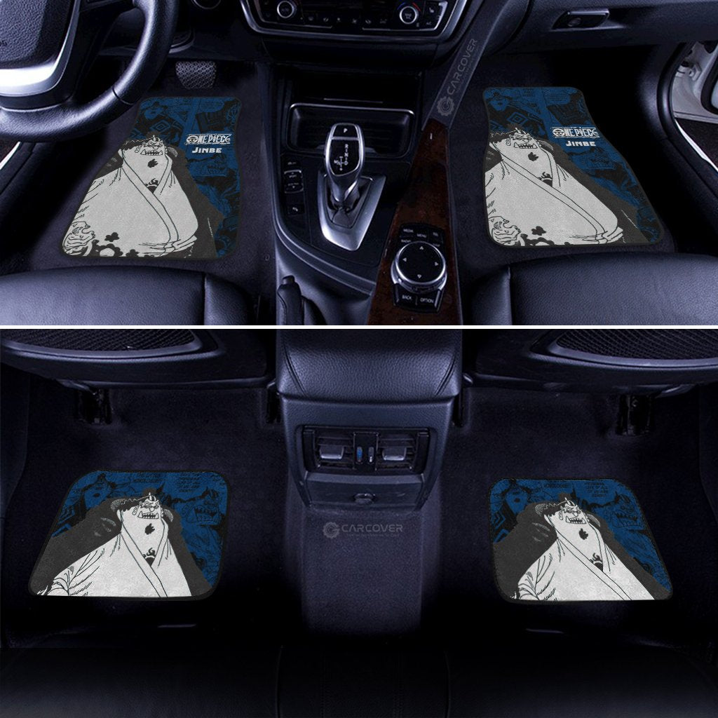 One Piece Jinbe Car Floor Mats Custom Anime Mix Manga Car Interior Accessories