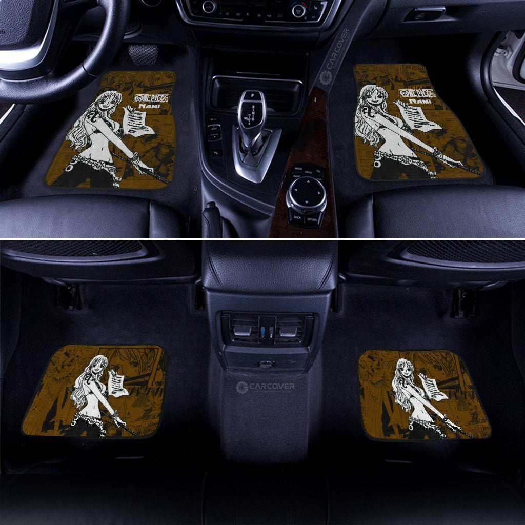 One Piece Nami Car Floor Mats Custom Anime Mix Manga Car Interior Accessories