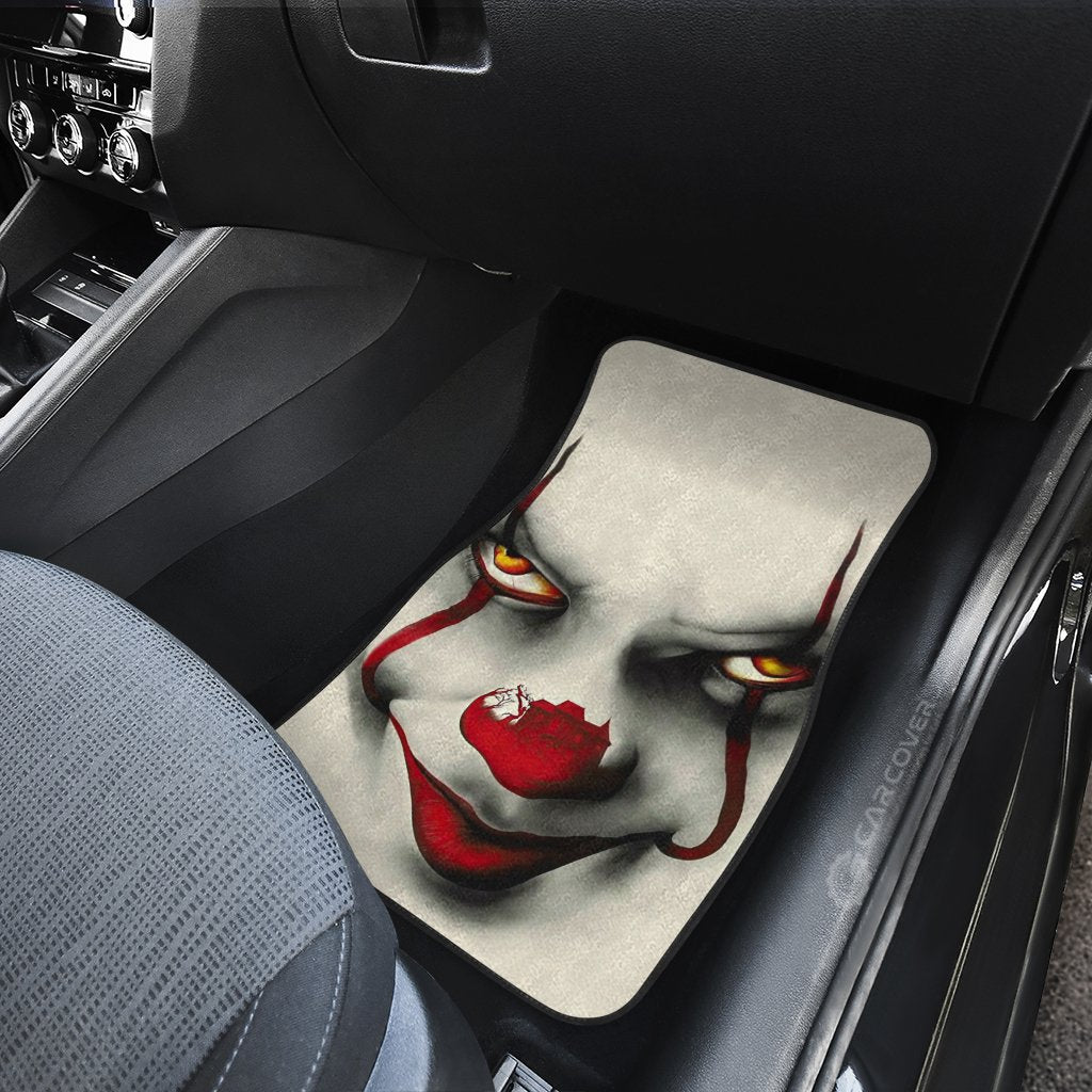 Pennywise Car Floor Mats Custom IT Clown Face Car Accessories Horror Halloween Decorations