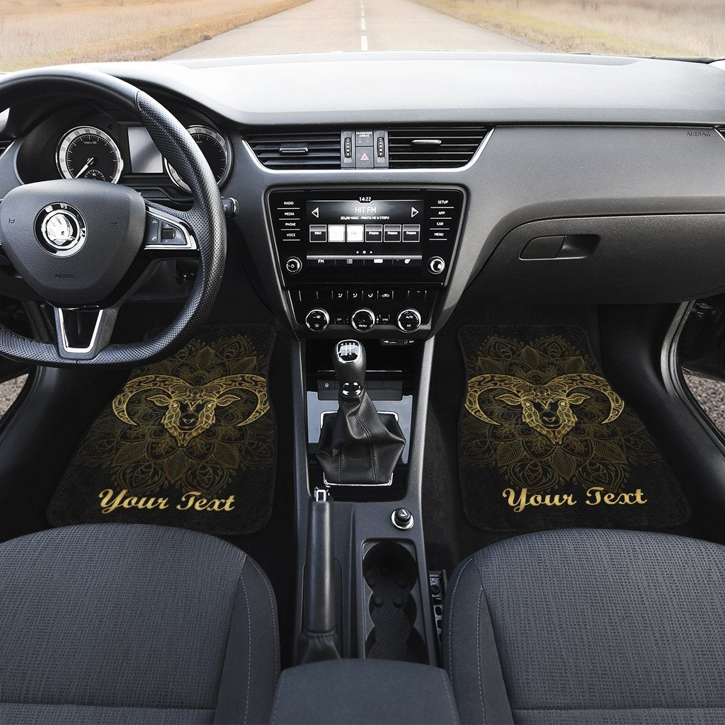 Personalized Aries Car Floor Mats Custom Zodiac Sign Car Accessories