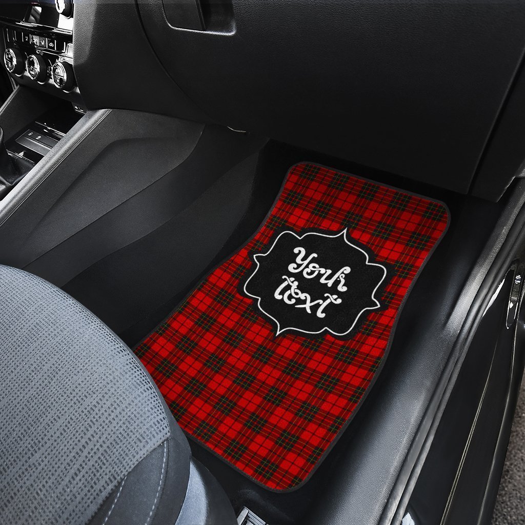 Personalized Brodie Tartan Car Floor Mats Custom Name Car Accessories