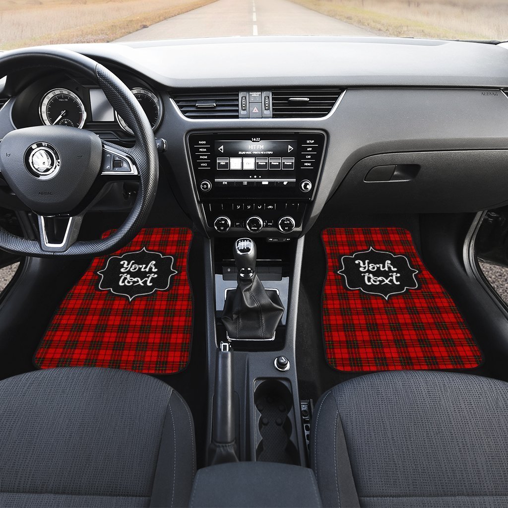 Personalized Brodie Tartan Car Floor Mats Custom Name Car Accessories