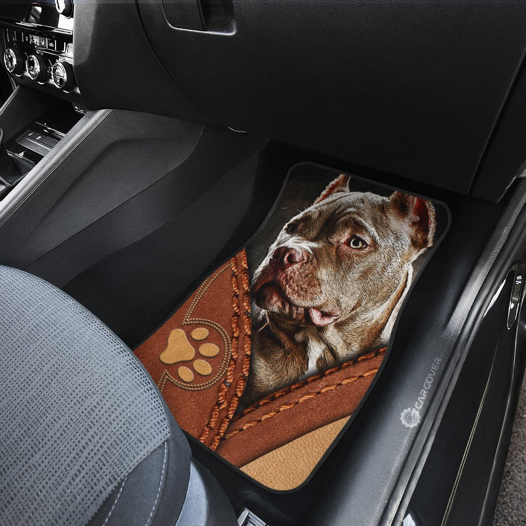 Personalized Image Pitbull Dog Car Floor Mats Custom Photo Dog Car Accessories Gifts Idea