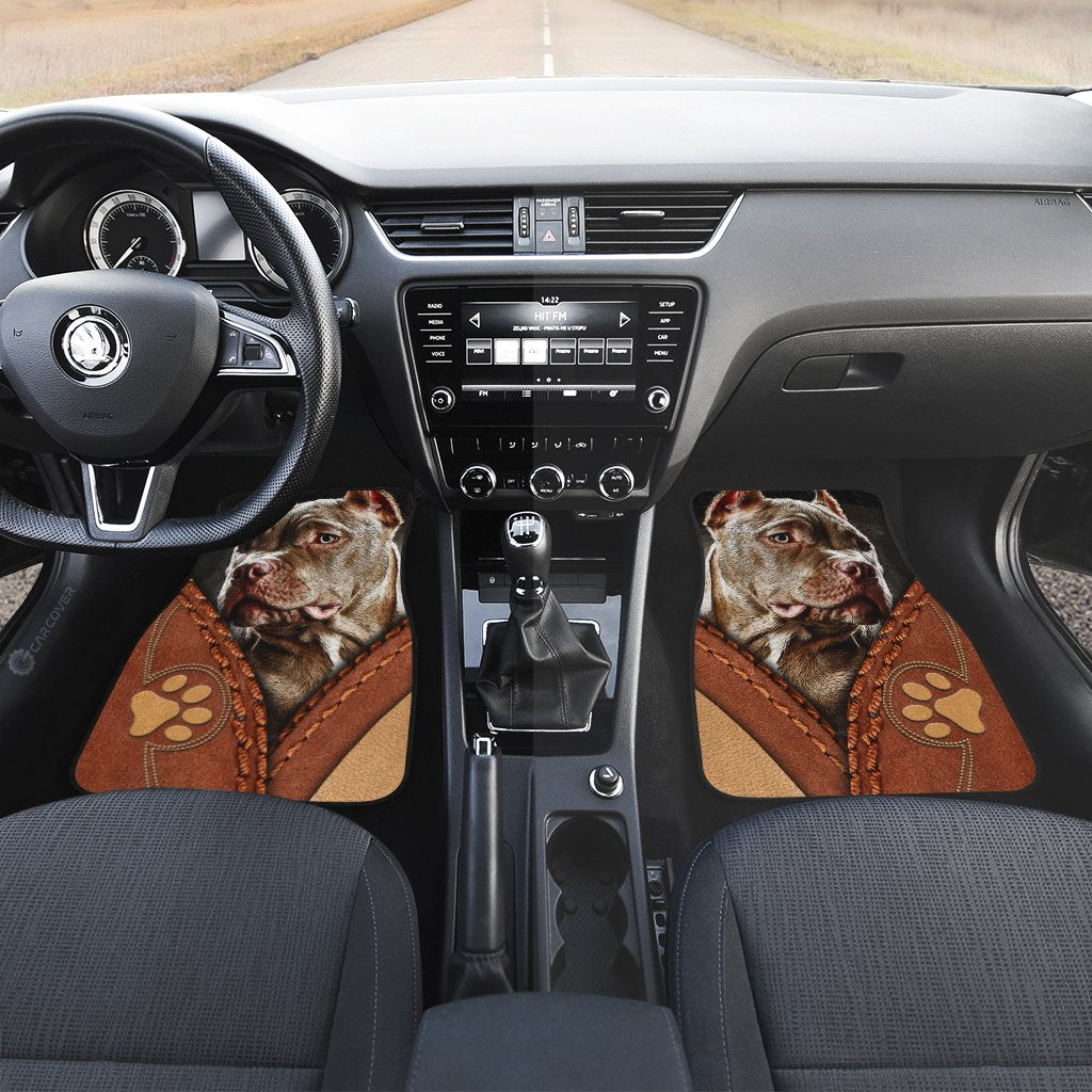 Personalized Image Pitbull Dog Car Floor Mats Custom Photo Dog Car Accessories Gifts Idea