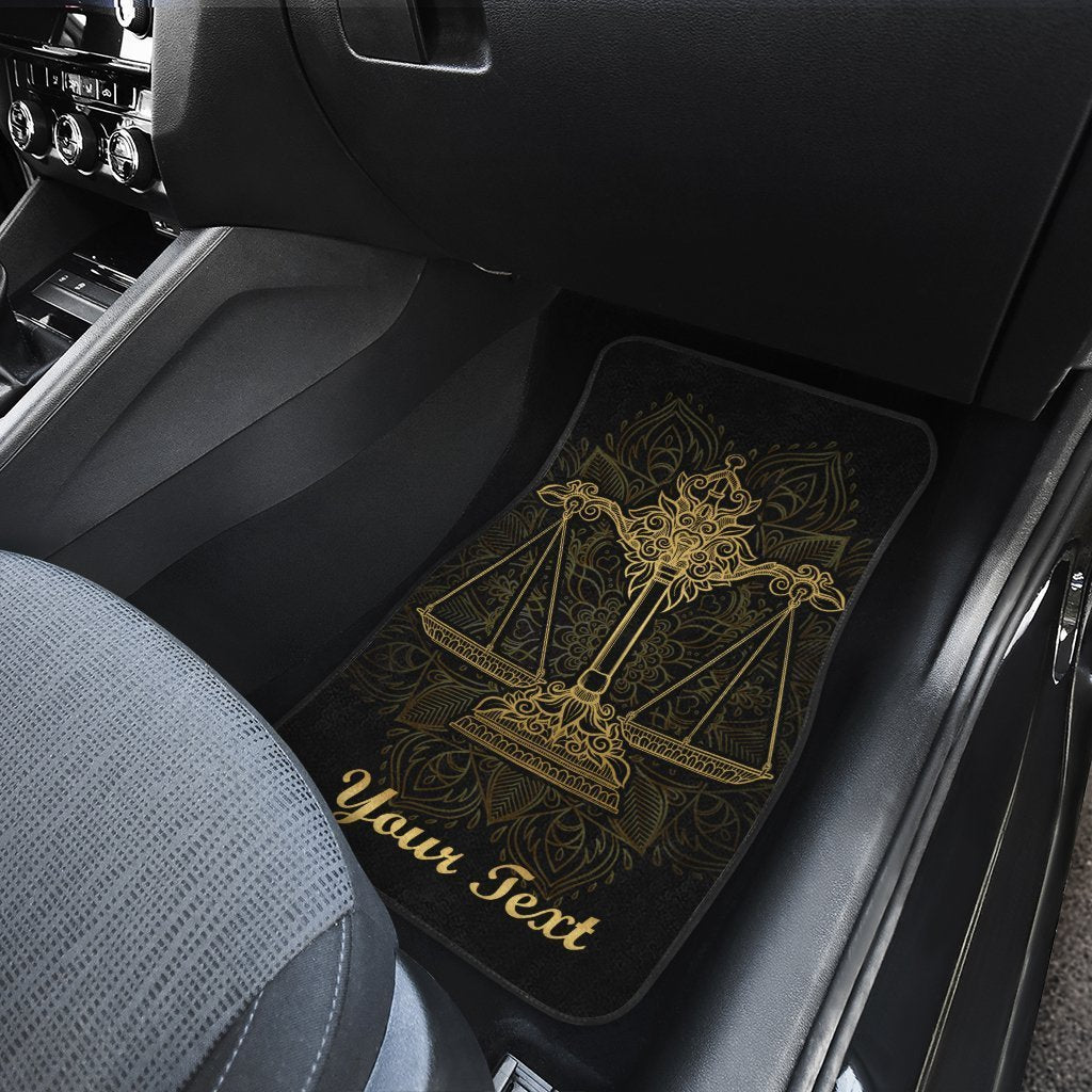Personalized Libra Car Floor Mats Custom Zodiac Sign Libra Car Accessories Gifts Idea